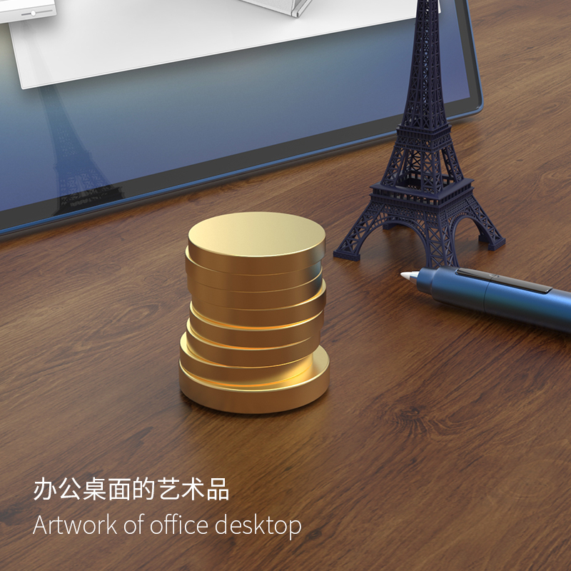 新品金币陀螺桌面旋转亚马逊跨境高档爆款金属铝合金减压抖音玩具