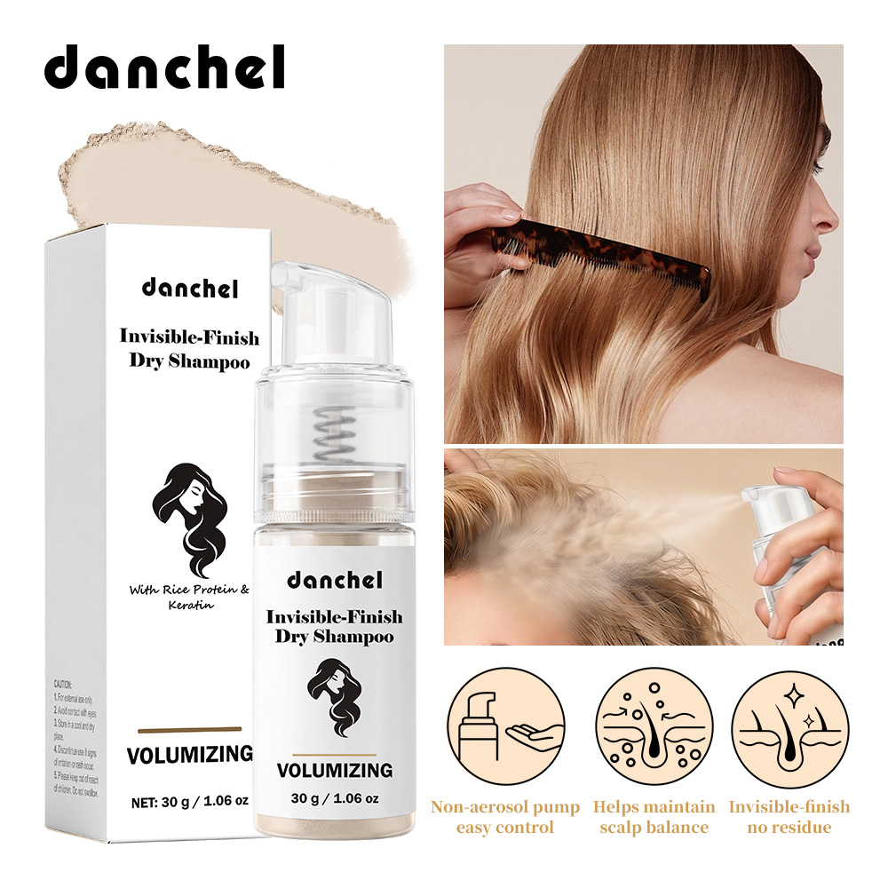 danchel源头工厂跨境新品蛋白干发粉蓬松刘海免洗控油干发喷雾懒人干发蓬蓬粉
