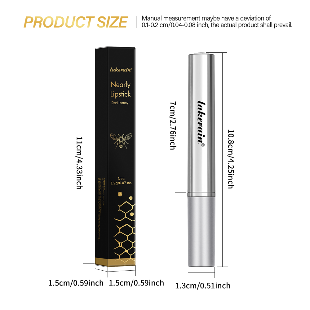 lakerain源头工厂跨境爆款蜂蜜唇膏唇部滋润补水保湿有色润唇膏口红——外贸批发现货/ODM/OEM定制