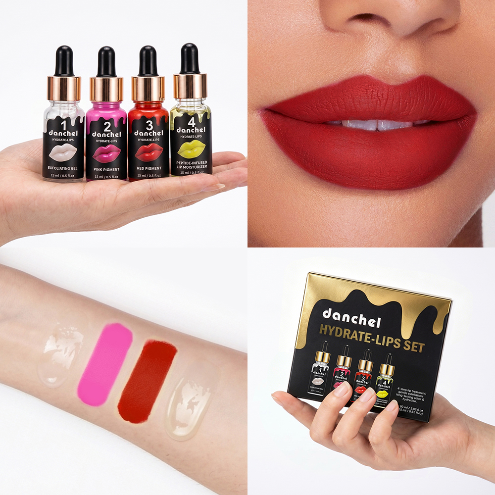 danchel 跨境源头工厂BB微针唇彩套装持色滋润唇彩液套盒Hydrate-Lips Set