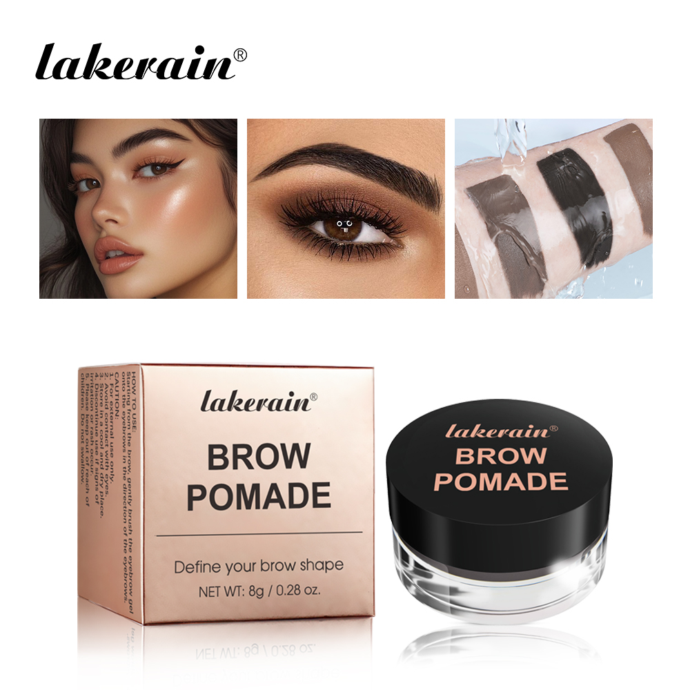 lakerain源头工厂跨境爆款多色防水眉膏自然持久不易晕染眉胶BROW POMADE