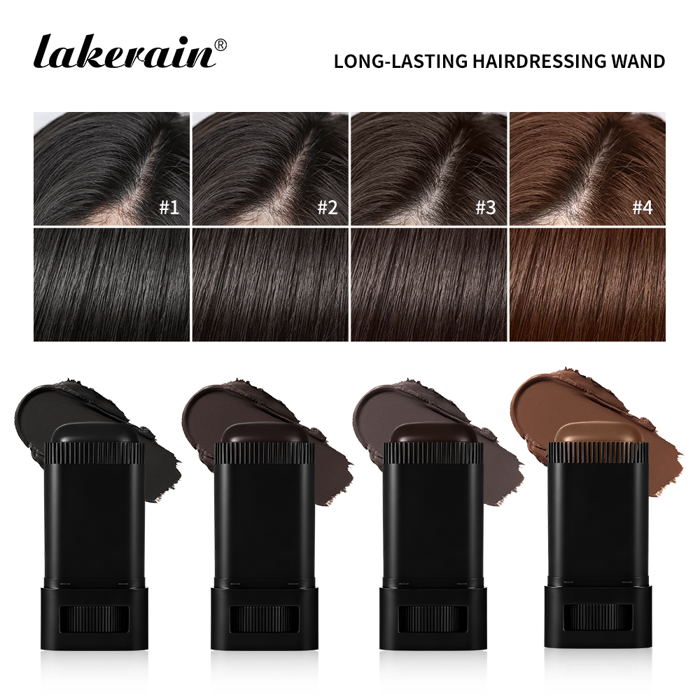  lakerain源头工厂跨境爆款美发棒自带梳头一次性遮盖白发易上色遮白旋转美发棒