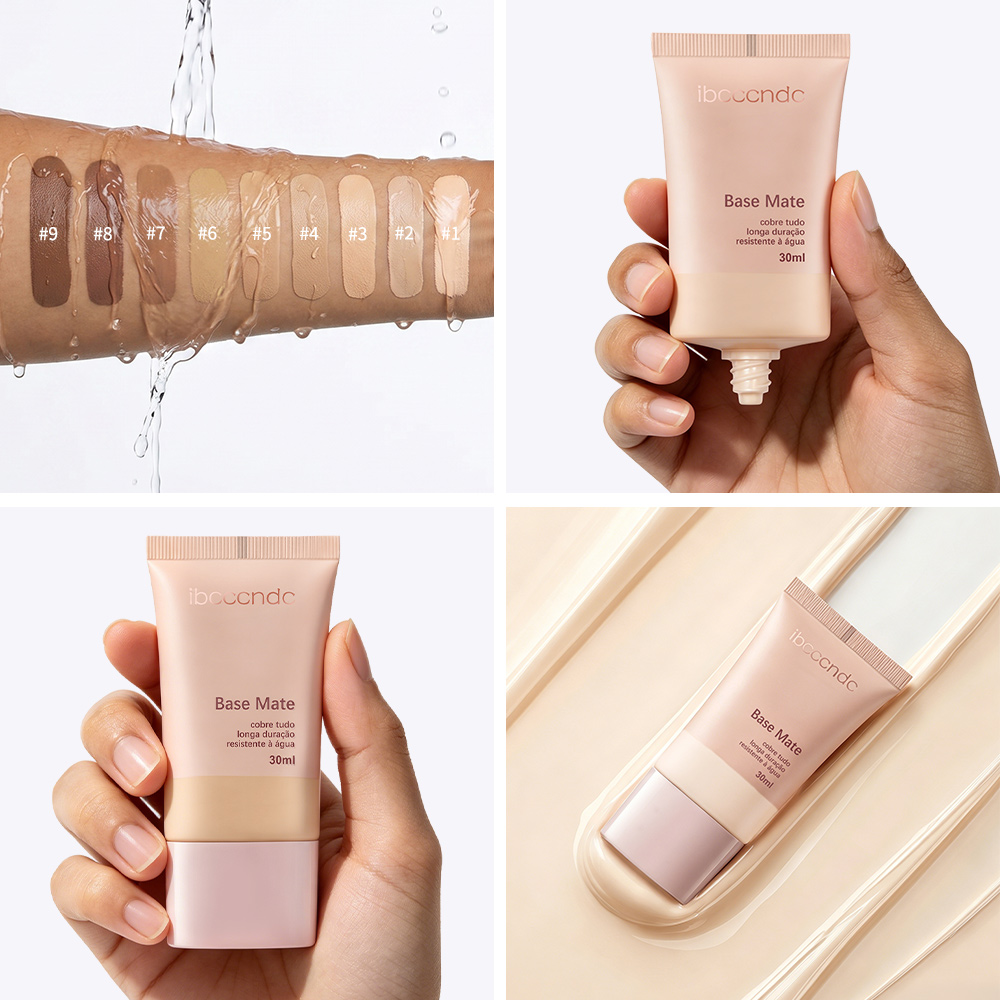 ibcccndc跨境源头工厂哑光持妆粉底液均匀肤色遮瑕不易脱妆粉底液自然持妆