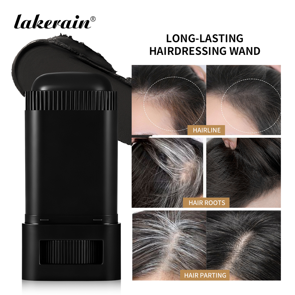  lakerain源头工厂跨境爆款美发棒自带梳头一次性遮盖白发易上色遮白旋转美发棒