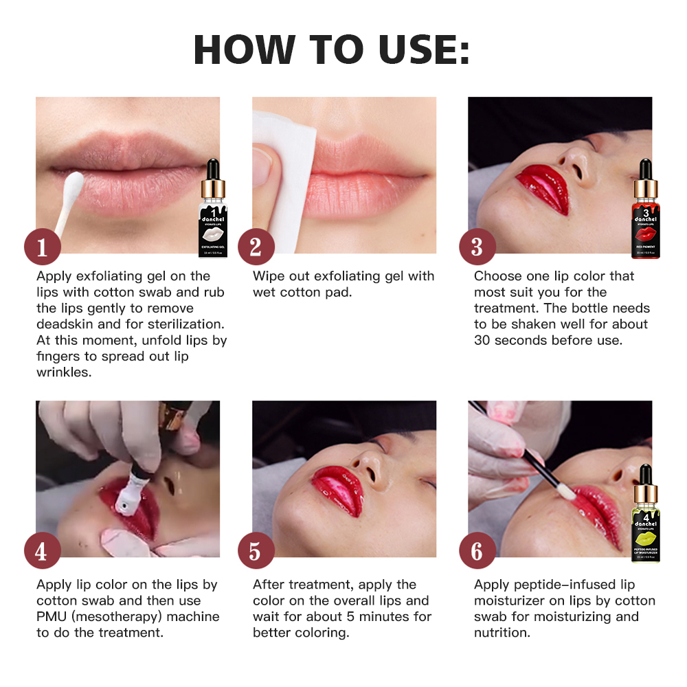 danchel 跨境源头工厂BB微针唇彩套装持色滋润唇彩液套盒Hydrate-Lips Set