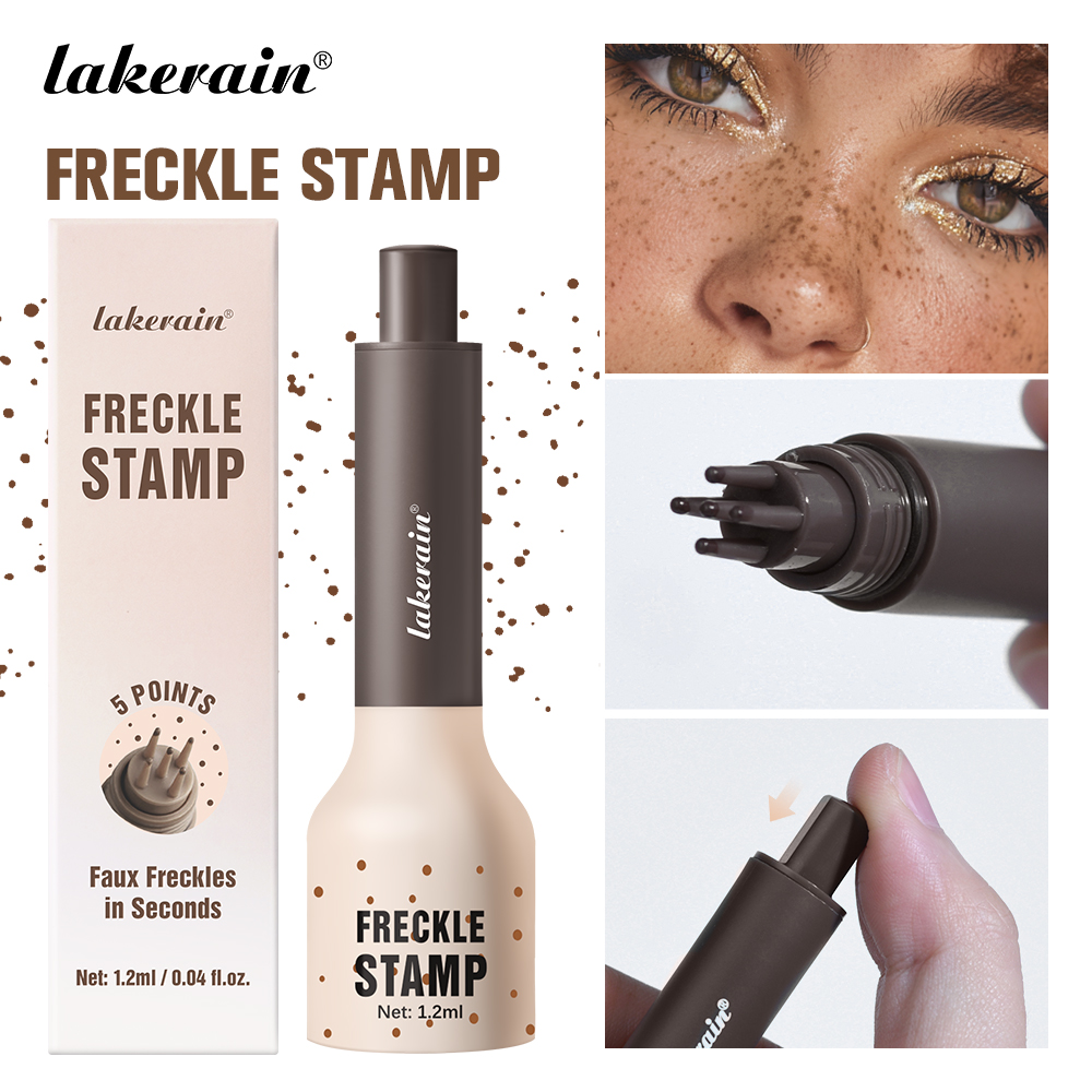 lakerain源头工厂跨境爆款自然仿真印章雀斑笔不易掉色 5点式按压点痣点斑笔