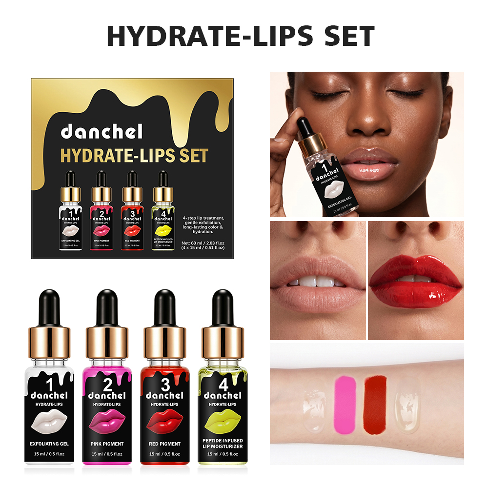 danchel 跨境源头工厂BB微针唇彩套装持色滋润唇彩液套盒Hydrate-Lips Set