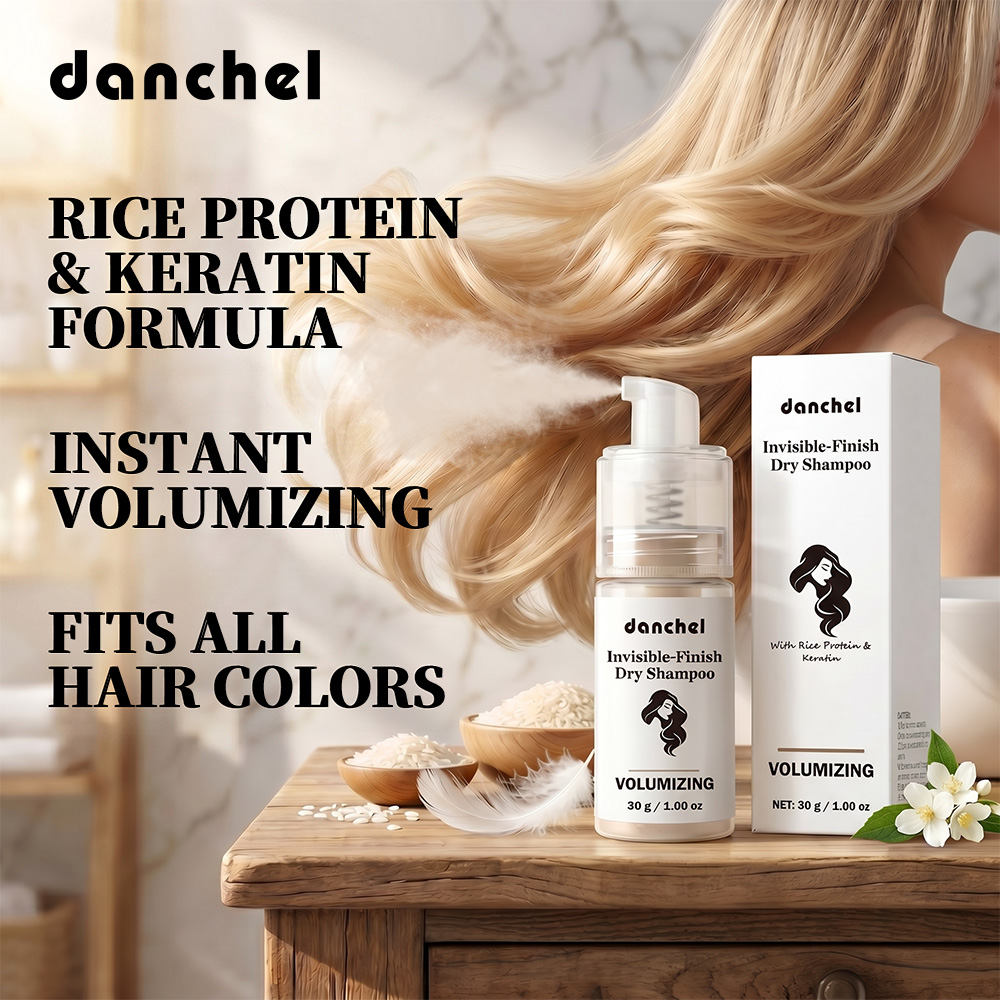 danchel源头工厂跨境新品蛋白干发粉蓬松刘海免洗控油干发喷雾懒人干发蓬蓬粉