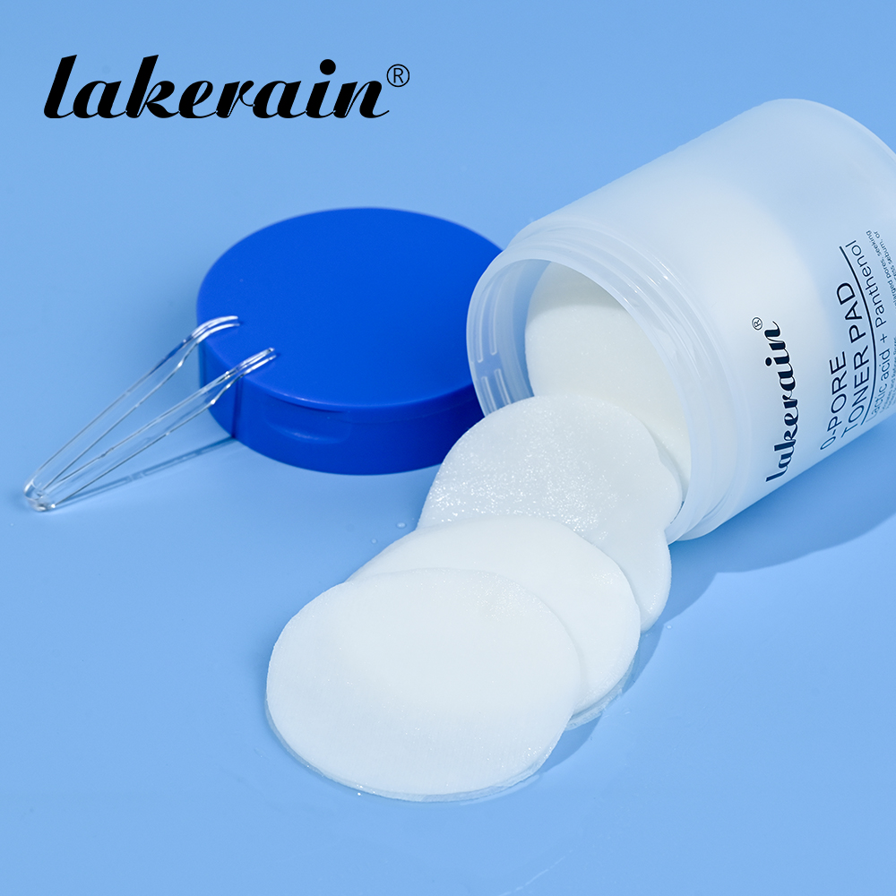 lakerain源头工厂跨境爆款零毛孔水杨酸棉片 滋润保湿肌肤补水 温和去角质棉片