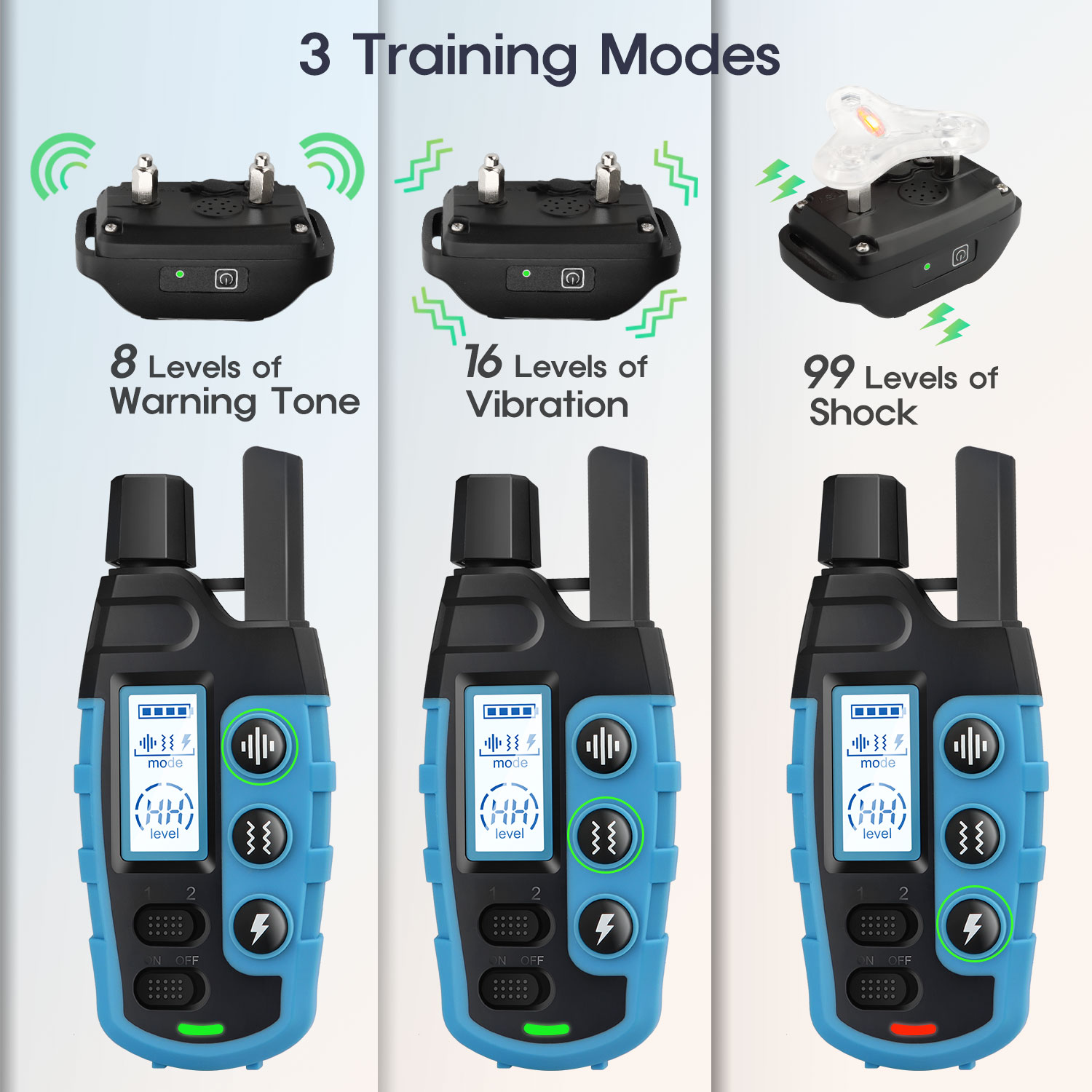 2022亚马逊热销款遥控远程训狗器IP67防水可充电