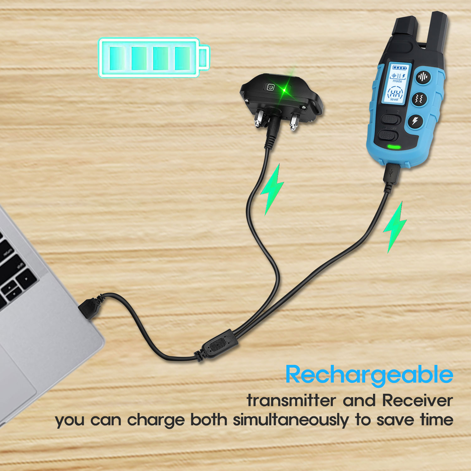 2022亚马逊热销款遥控远程训狗器IP67防水可充电