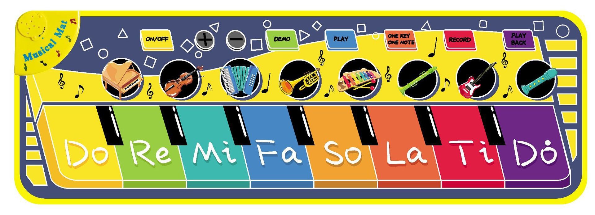 新品儿童动物乐器钢琴音乐互动游戏毯音乐毯早教电子玩具录音回放