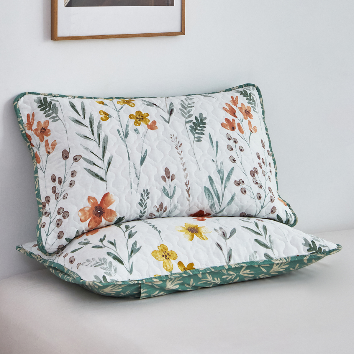 外贸跨境供货欧美亚马逊速卖通床上用品纯棉花草夹棉被子床盖套件