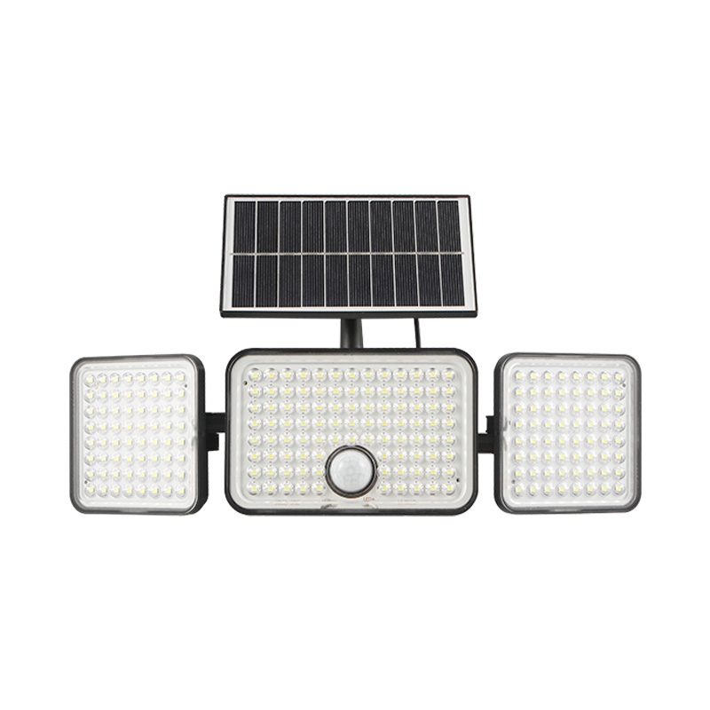 私模太阳能壁灯三页分体多角度调节户外庭院灯跨境遥控感应小壁灯